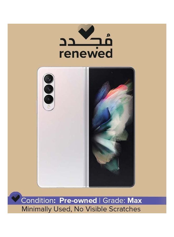 سامسونج مُجدد - هاتف جالاكسي زد فولد 3 بتقنية 5G  ثنائي الشريحة بذاكرة رام 12 جيجابايت وذاكرة داخلية 256 جيجابايت بلون فضي فانتوم - إصدار عالمي - Image 1