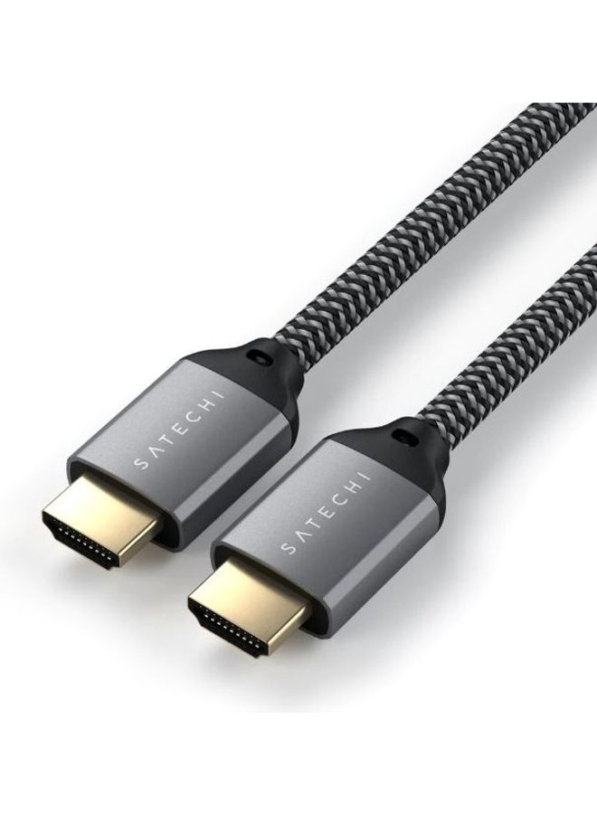 SATECHI 8K Ultra High Speed HDMI Cable 2M Braided Nylon 24K Gold Plated Connector Black - Image 4