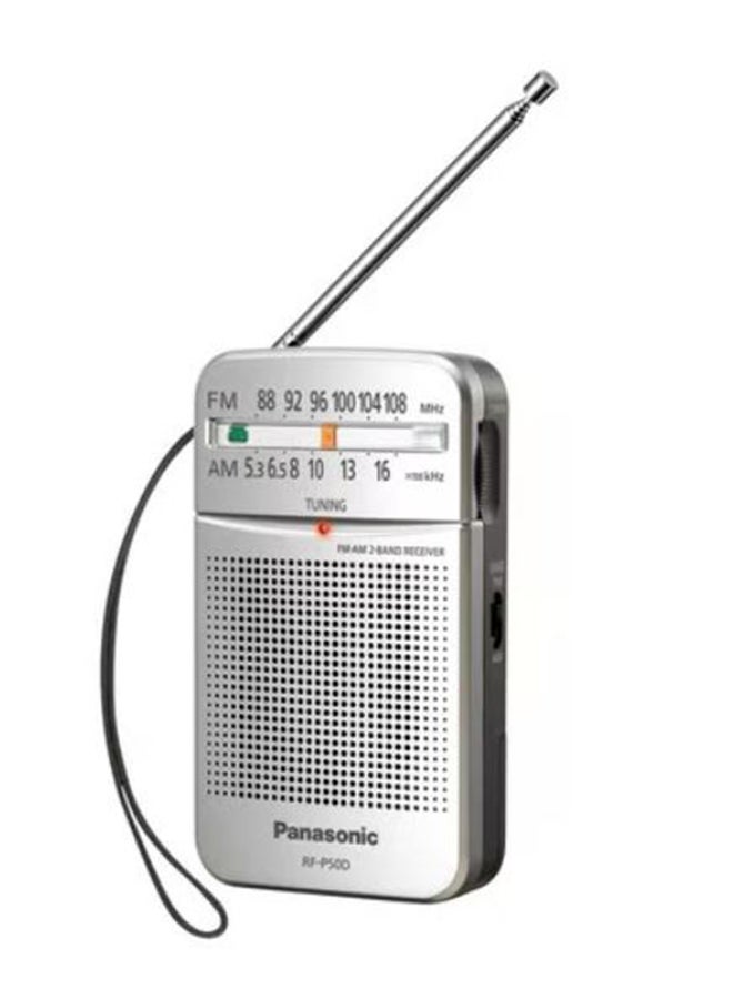Panasonic - Pocket AM/FM Radio RF-P50 Silver - Image 1