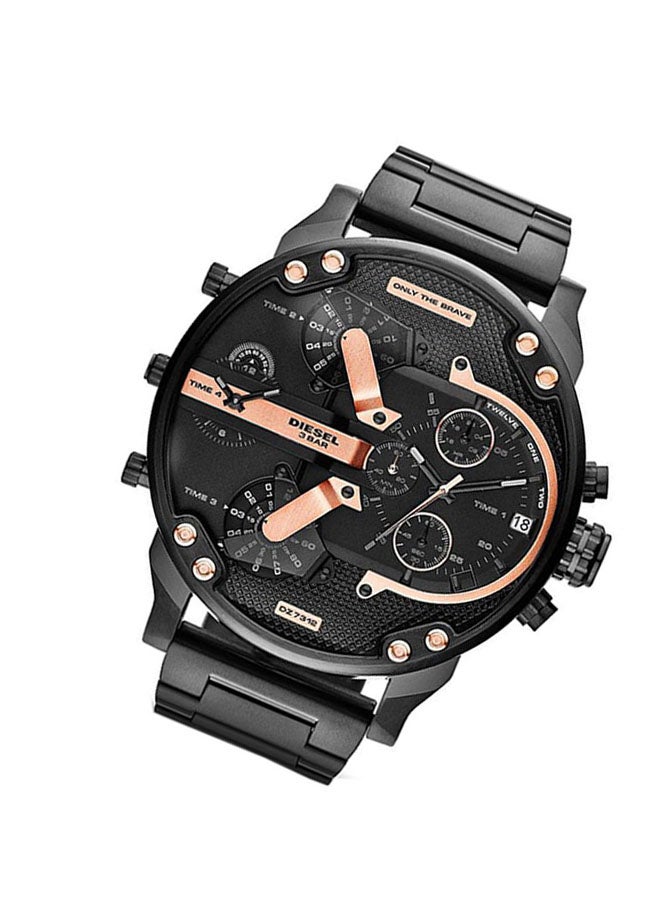 Men's Mr. Daddy 2.0 Round Shape Stainless Steel Chronograph Wrist Watch 66 mm - Black - DZ7312 - v1664803365/N12893169A_5