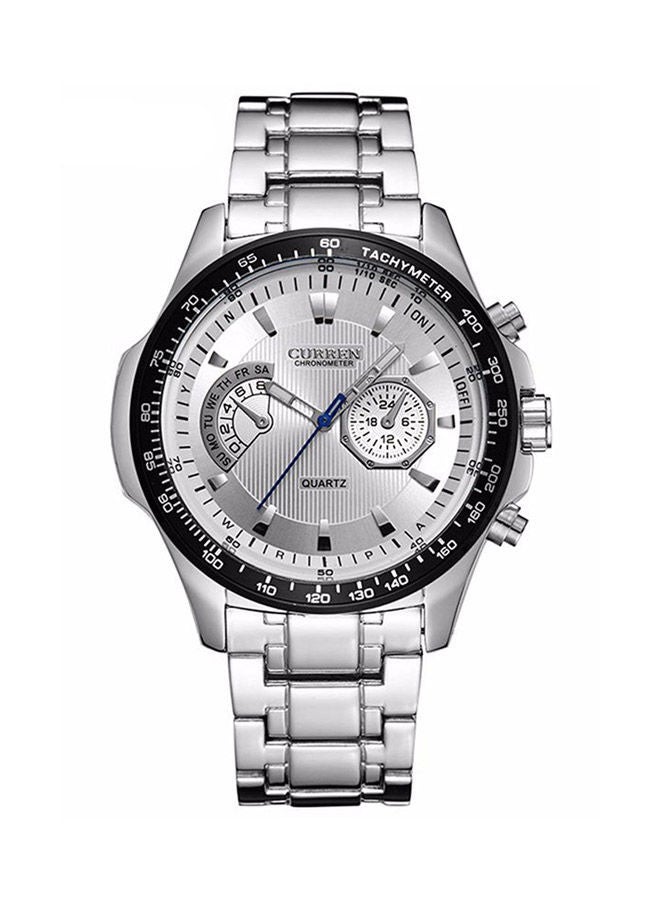 CURREN - Men's Waterproof Stainless Steel Chronograph Watch WT-CU-8020-W - Image 1