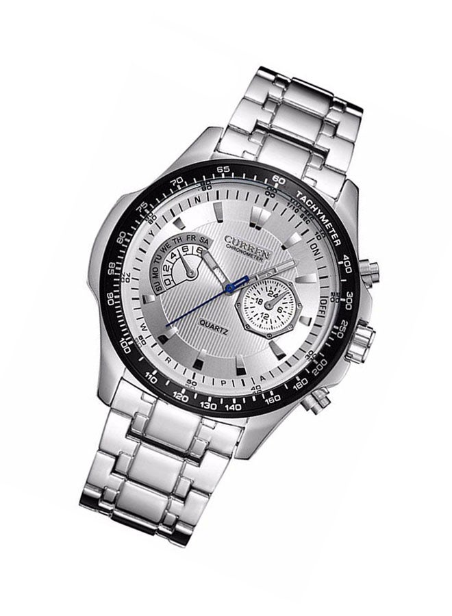 CURREN - Men's Waterproof Stainless Steel Chronograph Watch WT-CU-8020-W - Image 1