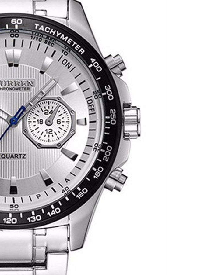 CURREN - Men's Waterproof Stainless Steel Chronograph Watch WT-CU-8020-W - Image 1
