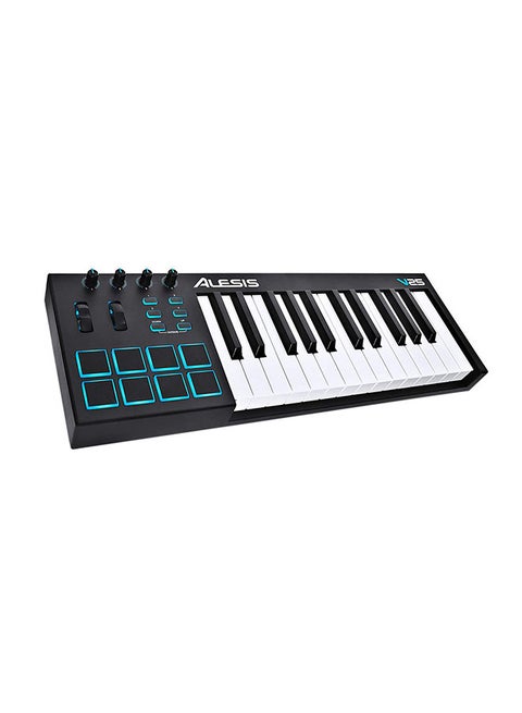 V25 25-Key USB/MIDI Keyboard Controller - Black MP3