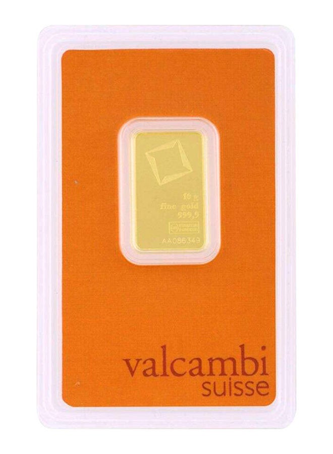 Malabar Gold and Diamonds - Valcambi Suisse 24 Karat (999.9) 10g Gold Bar - Image 1