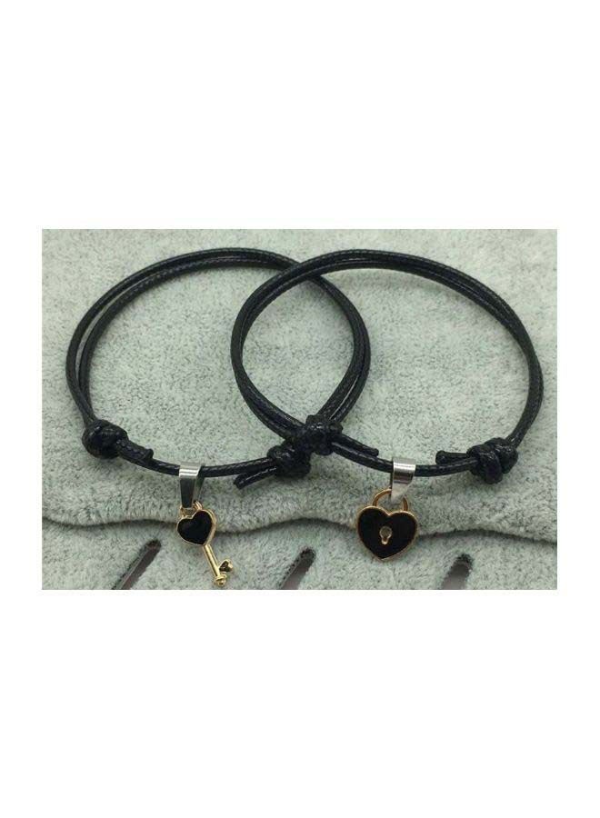 Beauenty - 2-Piece Key And Lock Charm Bracelet - Image 1