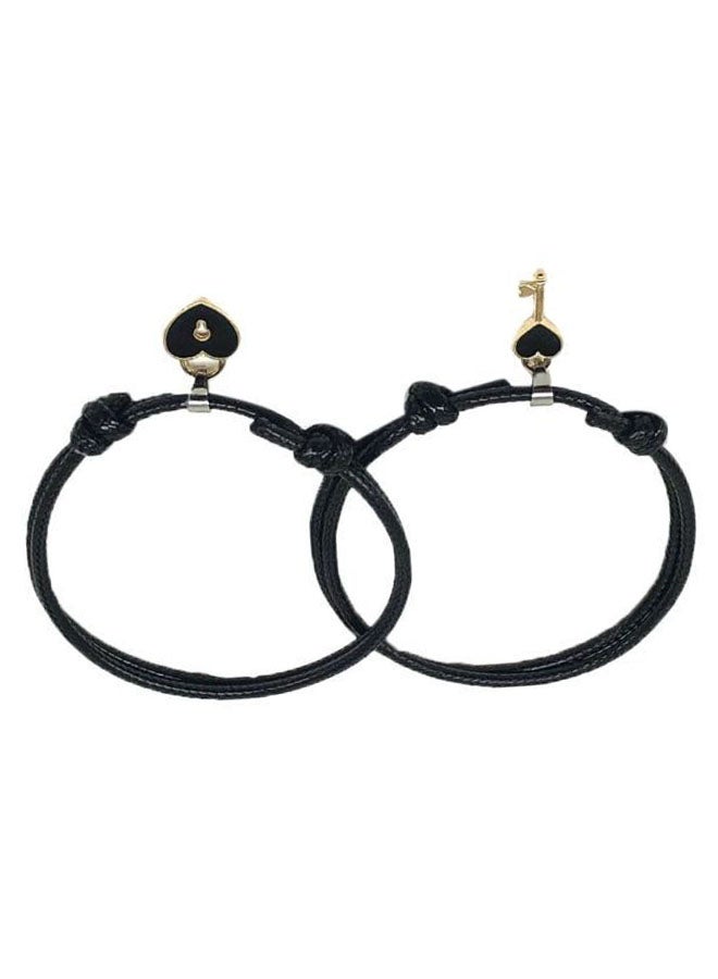 Beauenty - 2-Piece Key And Lock Charm Bracelet - Image 1