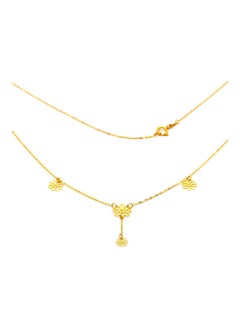Gold Zone 18k Real Gold Four Flower Necklace  - Image 1