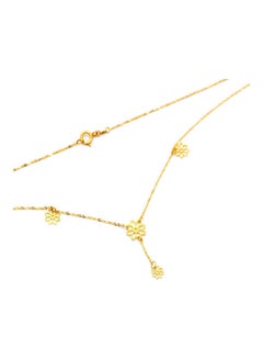 Gold Zone 18k Real Gold Four Flower Necklace  - Image 2