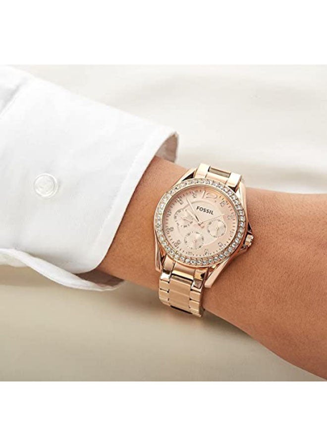 FOSSIL - Women's Stainless Steel Chronograph Watch ES3203 - 38 mm - Gold - Image 1