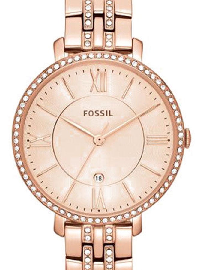 FOSSIL - Women's Water Resistant Stainless Steel Analog Wrist Watch ES3546 - 36 mm - Rose Gold - Image 1