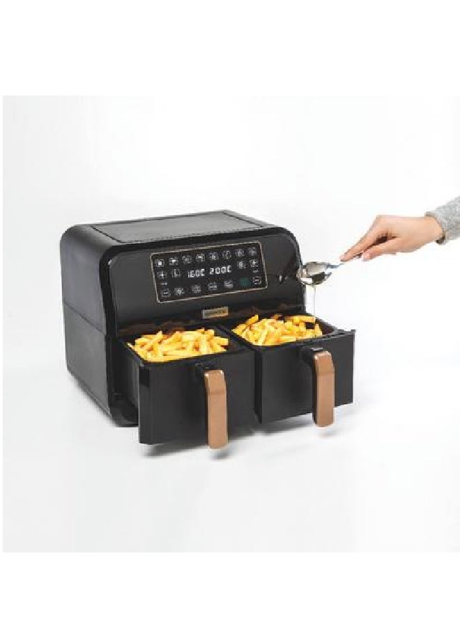 كينوود مقلاة هوائية مزدوجة، 3.4 كجم، تقنية المنطقة المزدوجة، شاشة رقمية 8 L 1700 W OWHFP70.000BK أسود  - Image 5