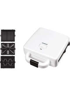 KENWOOD Sandwich Maker, 3 in 1, Grill, Waffle, 180 Degree Hinge, 3 Non Stick Plates, 4 Slots 1300 W SMP94.C0WH White  - Image 5