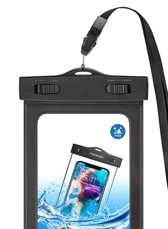 Generic - Waterproof Phone Case Cover Black/Clear - Image 1