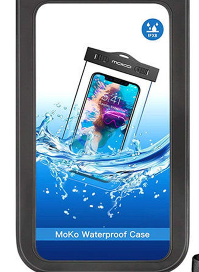 Generic - Waterproof Phone Case Cover Black/Clear - Image 1
