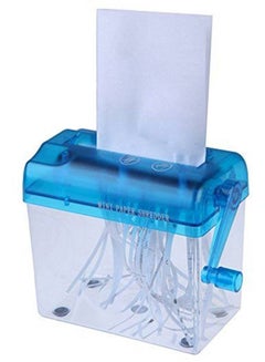 Generic 1 Piece Hand Operated Mini Paper Shredder For Home & Office Multicolour  - Image 1