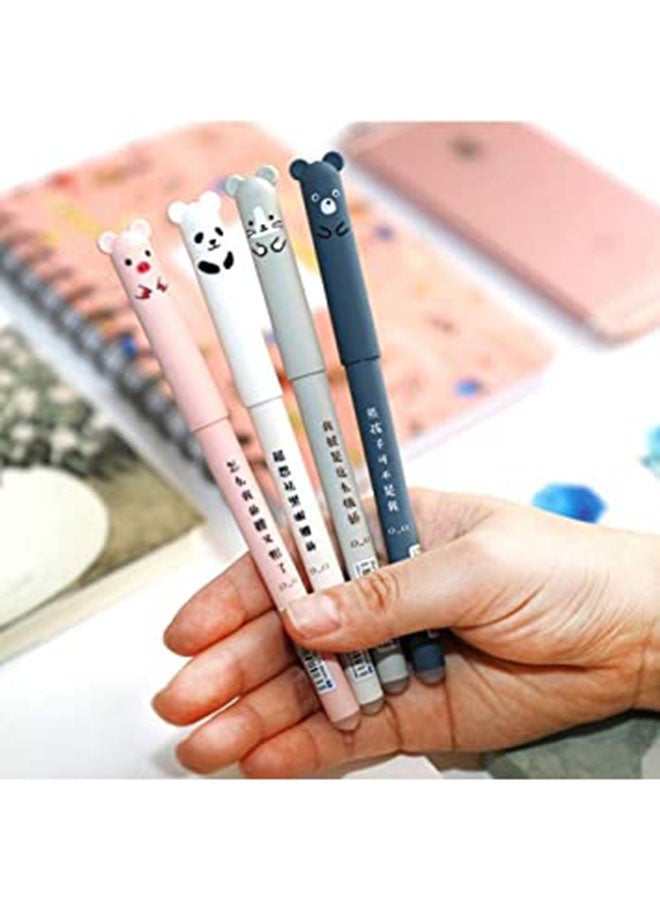 Generic 4-Piece Animal Pattern Erasable Gel Pen Blue  - Image 2