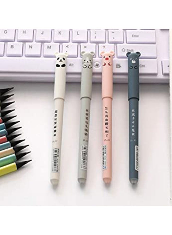 Generic 4-Piece Animal Pattern Erasable Gel Pen Blue  - Image 3