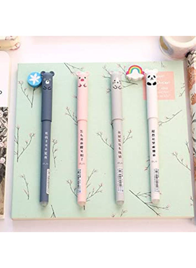 Generic 4-Piece Animal Pattern Erasable Gel Pen Blue  - Image 4