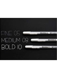 SAKURA Medium Gelly Roll Gel Ink Pen White  - Image 4