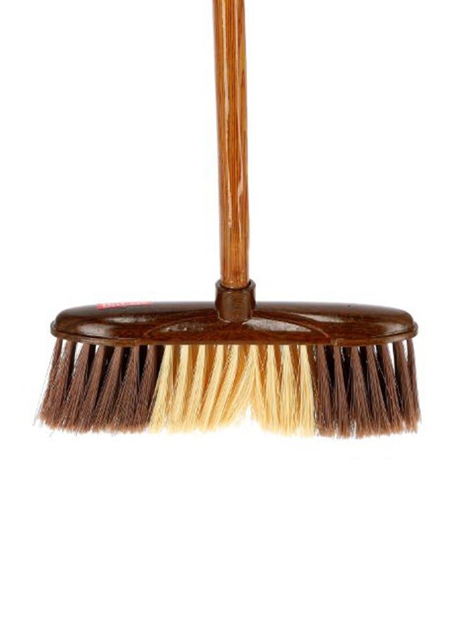 ديلكاسا مكنسة يدوية مع عصا خشبية أزرق/ بني 1.2متر - Image 2