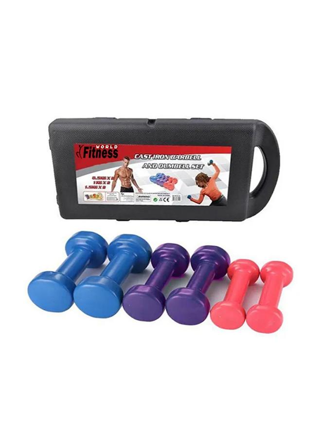 Fitness World - Dumbbell Set for Weight Lifting Exercises with Bag 6kg 6kg - Image 1