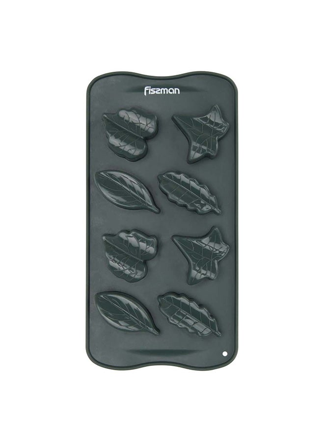 فيسمان قالب رائع لتشكيل التشوكليت بتصميم أوراق ومن 8 أحياز رمادي 21x10.5x2سم - Image 5