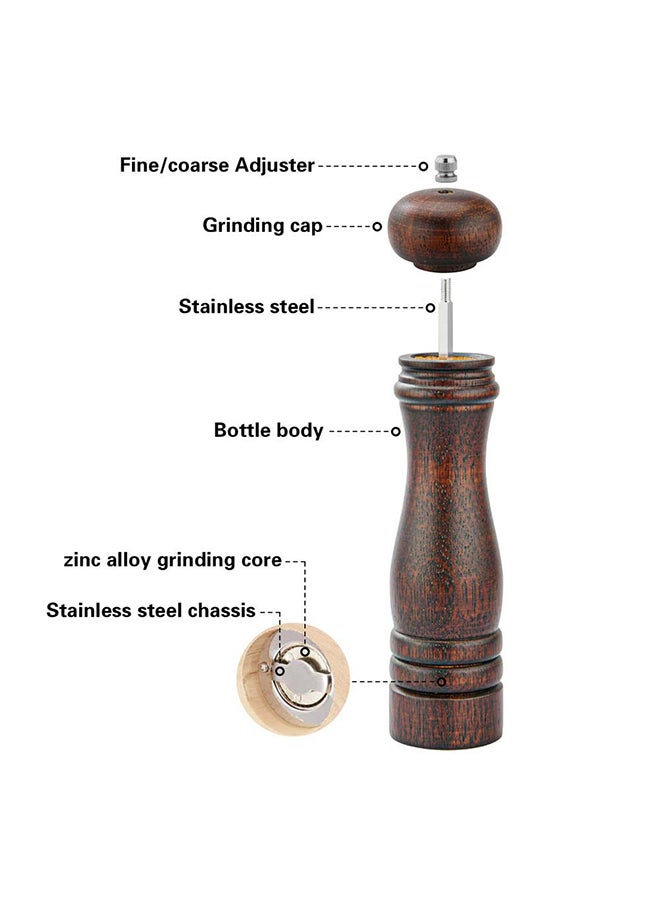 فيسمان مطحنة ملح وبٌهارات خشبية بني 10سم - Image 3