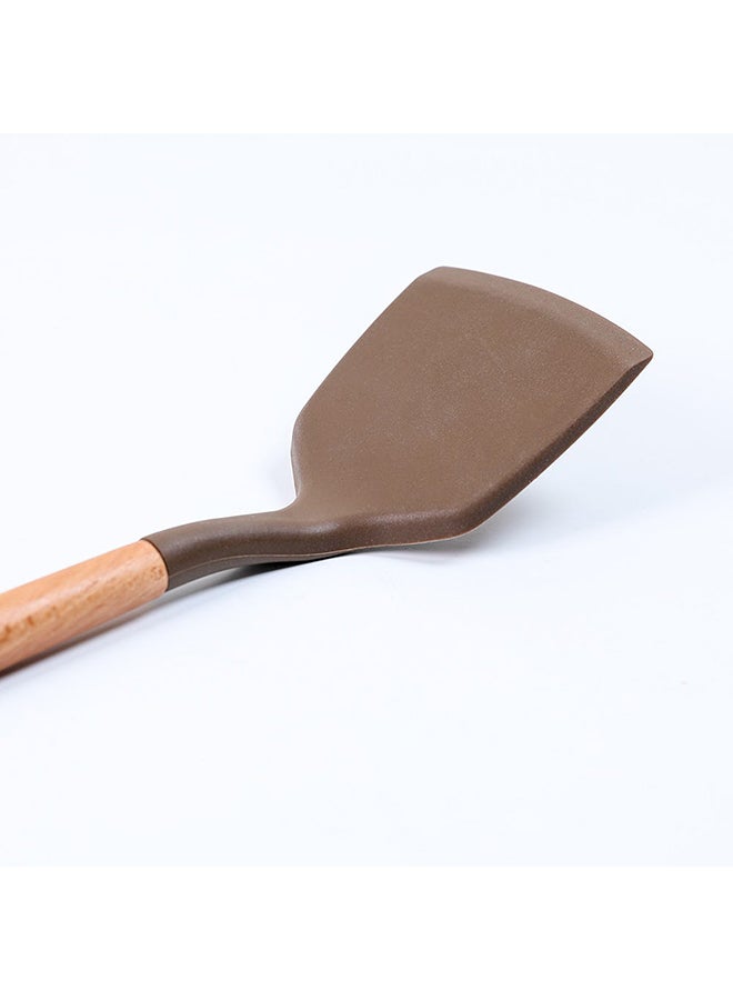 فيسمان أداة تقليب كاملة وصلبة بمقبض خشبي بني/بيج 32سم - Image 4