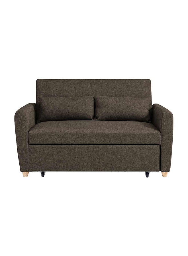 DANUBE HOME Alpha 2 Seater Fabric Sleeping Sofabed Convertible Sofa Cum Bed Brown 140x86x87.5cm  - Image 5