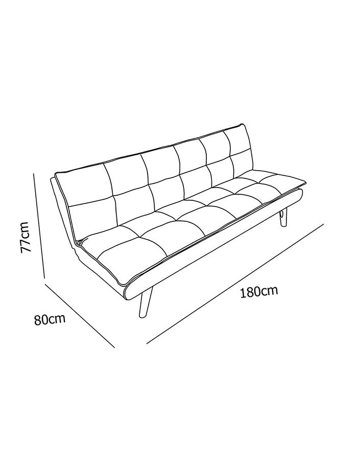 DANUBE HOME Beatrice 3 Seater Fabric Sleeping Sofabed Convertible Sofa Cum Bed Grey 180x80x77cm  - Image 4