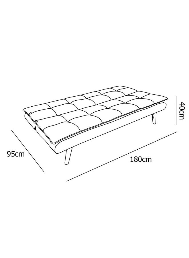 DANUBE HOME Beatrice 3 Seater Fabric Sleeping Sofabed Convertible Sofa Cum Bed Grey 180x80x77cm  - Image 5