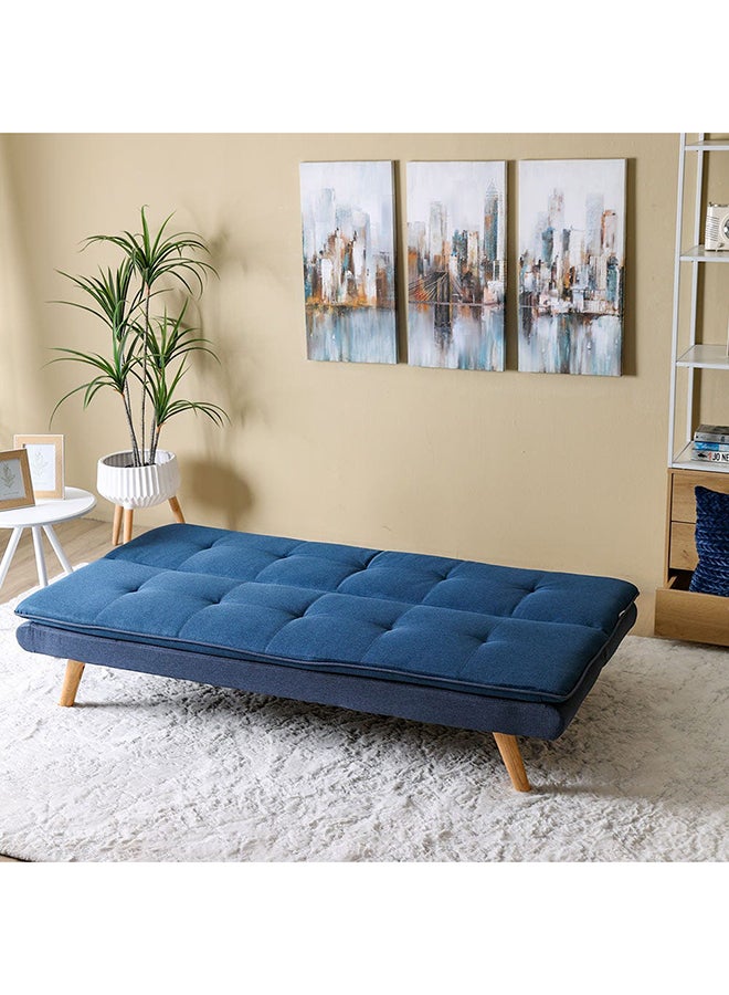 DANUBE HOME Beatrice 3 Seater Fabric Sleeping Sofabed Convertible Sofa Cum Bed Blue 180x80x77cm  - Image 2