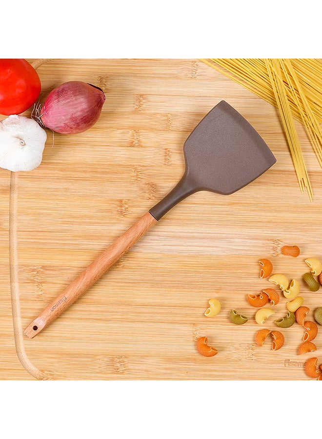 فيسمان أداة تقليب كاملة وصلبة بمقبض خشبي بني/بيج 32سم - Image 1