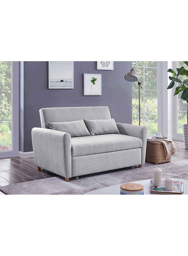 DANUBE HOME Alpha 2-Seater Fabric Sofabed Grey 140x87.5x86cm - Image 1