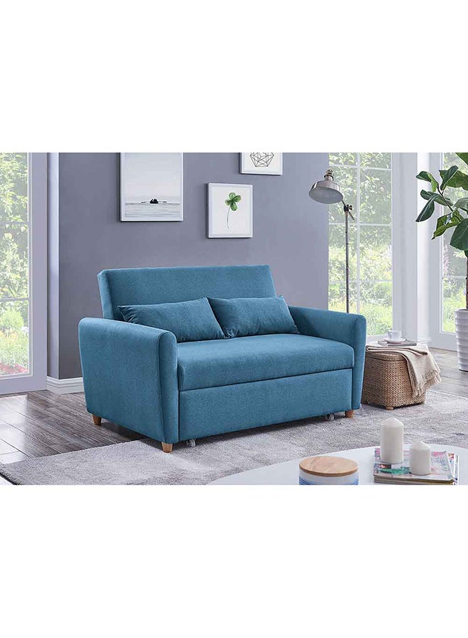 DANUBE HOME Alpha 2-Seater Fabric Sofabed Ocean Blue 140x87.5x86cm  - Image 1