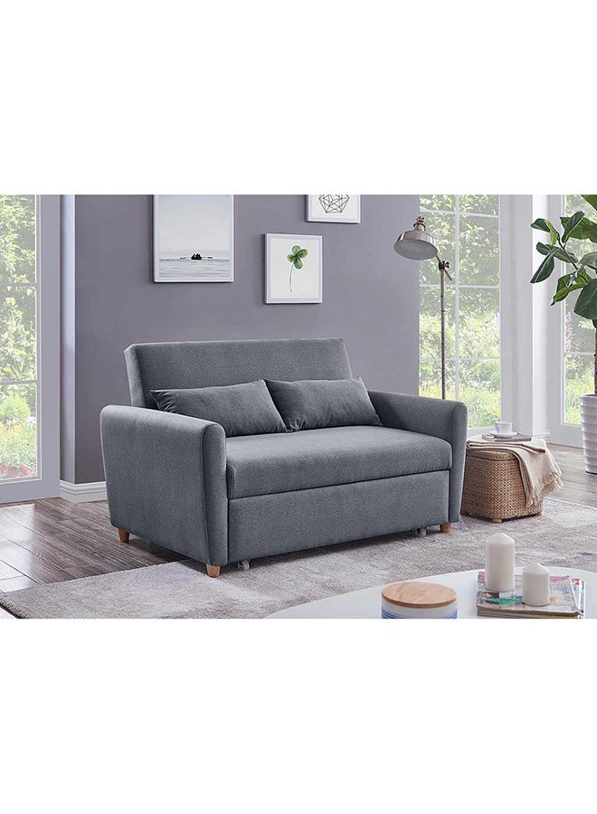 DANUBE HOME Alpha 2-Seater Fabric Sofabed Dark Grey 140x87.5x86cm  - Image 1