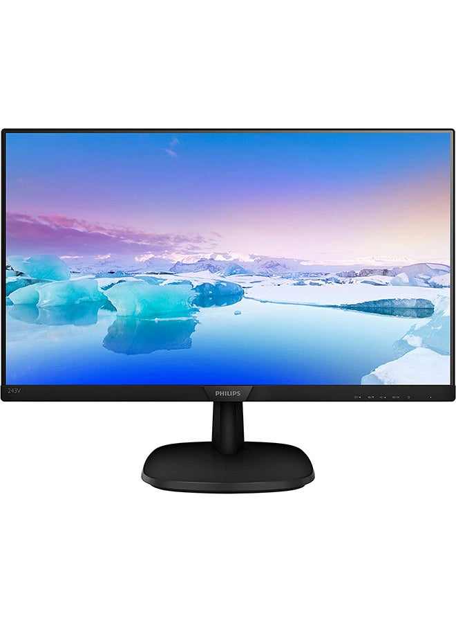 Philips 24-Inch Monitor, 243V7QJAB, FHD with IPS technology, VGA/DisplayPort/HDMI connectivity, 2W built in speakers Black  - Image 1