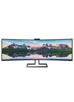 49-Inch Monitor, 499P9H1, Curved Dual QHD with VA panel, DisplayPort/HDMI/USB-C connectivity, 5W built in speakers and 2MP FHD built-in Windows Hello  webcam, height adjustable Black - v1664868278/N53355049A_1