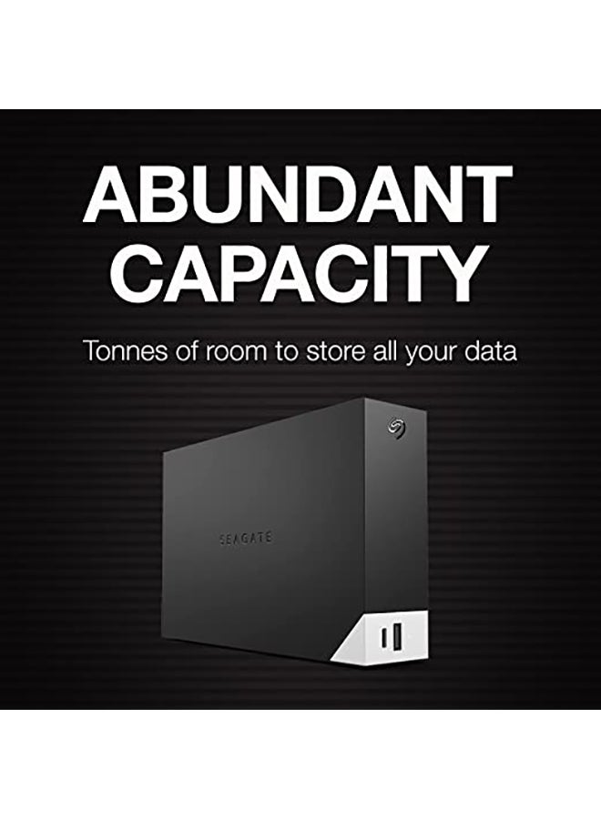 Seagate - One Touch 8TB Desktop External Hard Drive, With Built-In Hub, USB-C and USB 3.0 Port, Compatible with Windows and Mac, Seagate Toolkit Backup Software Included, Black | STLC8000400 8 TB - Image 1