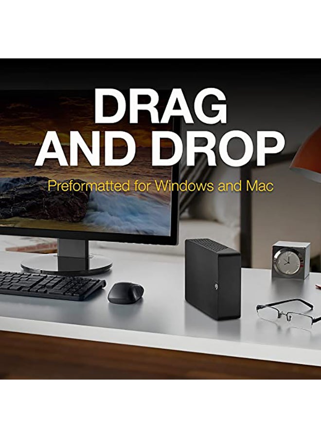Seagate - Expansion Desktop External HDD - 3.5 Inch USB 3.0 for Windows and Mac with 3 yr Data Recovery Services, Portable Hard Drive (STKP14000400) 14 TB - Image 1