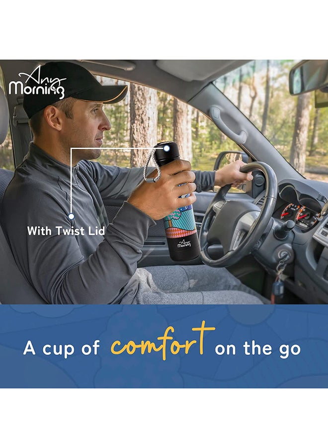 Any Morning Any Morning Stainless Steel Travel Coffee Thermos, Coffee Tumbler, Double Wall Vacuum Insulated Travel Mug, Leak Proof, Spill Proof, Insulated Tumblers for Hot and Cold Drinks Multicolour 600ml  - Image 2
