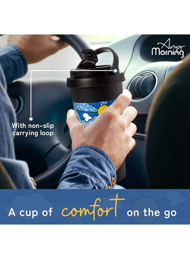 Any Morning - Any Morning Stainless Steel Travel Coffee Mug, Coffee Tumbler, Double Wall Vacuum Insulated Travel Mug, Leak Proof, Spill Proof, Anti Slip Base, Insulated Tumblers for Hot and Cold Drinks Multicolour 500ml - Image 1