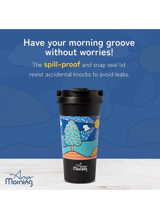 Any Morning - Any Morning Stainless Steel Travel Coffee Mug, Coffee Tumbler, Double Wall Vacuum Insulated Travel Mug, Leak Proof, Spill Proof, Anti Slip Base, Insulated Tumblers for Hot and Cold Drinks Multicolour 500ml - Image 1