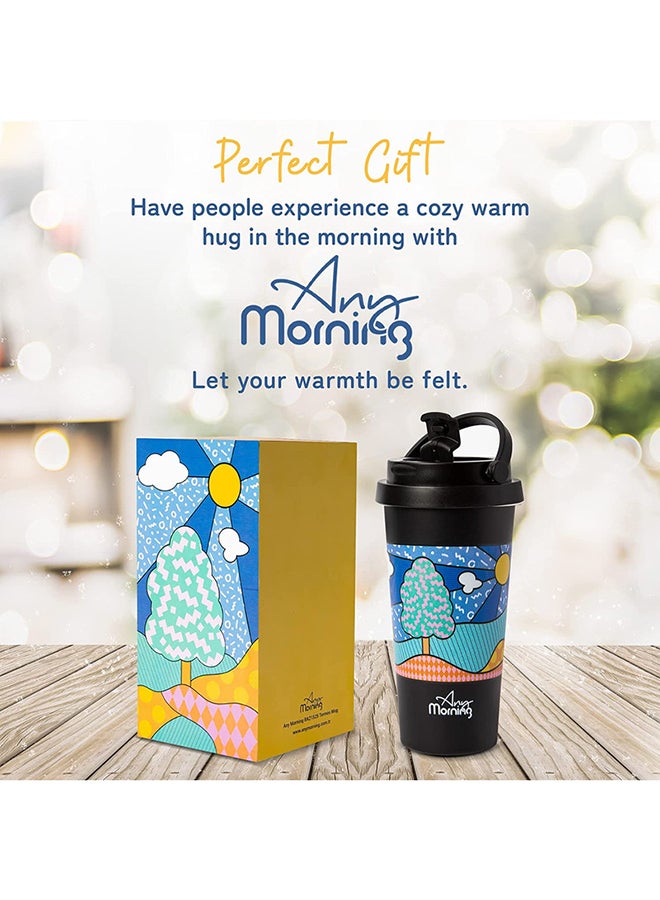 Any Morning - Any Morning Stainless Steel Travel Coffee Mug, Coffee Tumbler, Double Wall Vacuum Insulated Travel Mug, Leak Proof, Spill Proof, Anti Slip Base, Insulated Tumblers for Hot and Cold Drinks Multicolour 500ml - Image 1