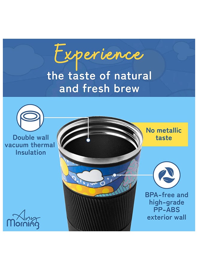 Any Morning Any Morning Stainless Steel Travel Coffee Mug, Coffee Tumbler, Double Wall Vacuum Insulated Travel Mug, Leak Proof, Spill Proof, Anti Slip Base, Insulated Tumblers for Hot and Cold Drinks Multicolour 500ml  - Image 3