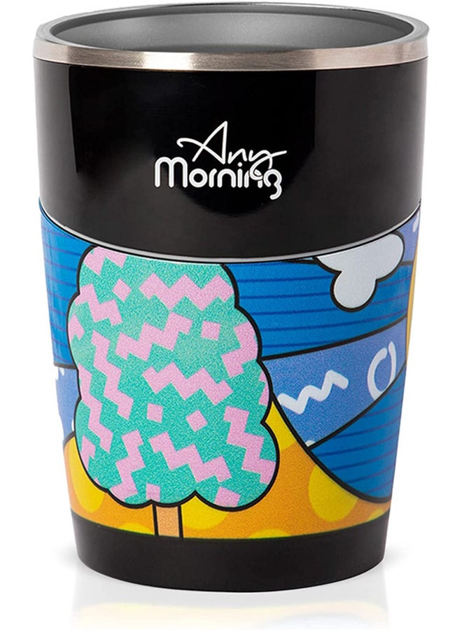 آني مورننغ - كوب قهوة ستانلس ستيل Any Morning مع مقبض  كوب قهوة غير قابل للانسكاب، خالٍ من BPA، معزول للمشروبات الساخنة والباردة. لون أسود 470ملليلتر - Image 1