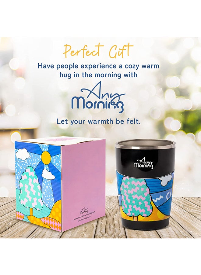 آني مورننغ - كوب قهوة ستانلس ستيل Any Morning مع مقبض  كوب قهوة غير قابل للانسكاب، خالٍ من BPA، معزول للمشروبات الساخنة والباردة. لون أسود 470ملليلتر - Image 1