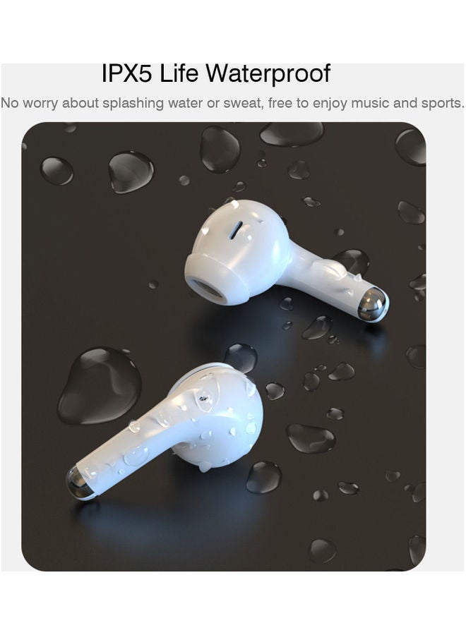 Lenovo - Thinkplus LivePods TWS Wireless Bluetooth Earphone Noise Cancelling Earbuds Gaming Sports Headset White - Image 1