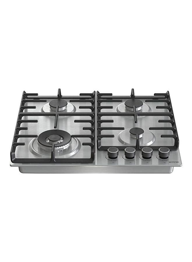 Gorenje 60 cm Gas Hob, One hand Ignition, Cost Iron Pan Support, Made In Slovenia GW642ABX Stainless Steel - Image 2